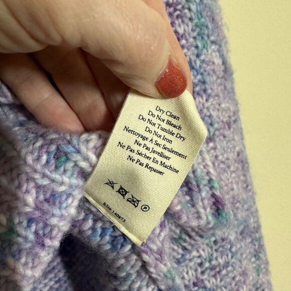 LoveShackFancy Koru Fringe Pullover Sweater Womens Sz M Wool Alpaca Cottagecore - Picture 12 of 13